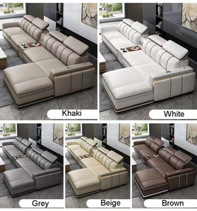 Divano in Pelle <span class=keywords><strong>Happy</strong></span> di Grande Successo Globale con Molteplici Colori Disponibili Set di Divani a 7 Posti Arredamento - Product Image 3