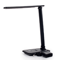 Vente en gros élégante lampe de bureau LED 10W 700Lm à intensité variable avec capteur tactile 3CCT 2700K/4100K/6000K blanc noir marron alimentation secteur