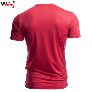 T-shirts actifs pour hommes 100% coton de haute qualité Technique élastique Doux Séchage rapide avec motif solide - Product Image 3