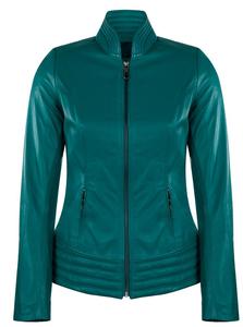 พรีเมี่ยมหนังแท้ Unisex หนังเงาแจ็คเก็ตโลโก้ที่กำหนดเองสไตล์หนังแจ็คเก็ตกางเกงเอวกระโปรง - Product Image 6