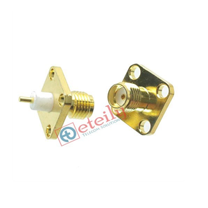ขั้วต่อแผง4รู SMA ตัวเมียชุบทองพร้อมเทฟลอน5มม. สำหรับผลิตภัณฑ์โทรคมนาคม - Product Image 1