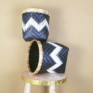 Vente en gros de paniers de rangement en bambou jaune clair faits à la main couvercle tissé en vrac pour le stockage intérieur des légumes matériel PC - Product Image 5