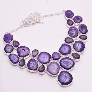 แฟชั่นสร้อยคอ Druzy พลังงานแสงอาทิตย์ควอตซ์ - Product Image 1