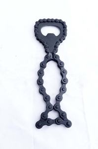 Ouvre-bouteille design poisson en fer recyclé ouvre-bouteille de bière en métal bière en métal différents types ouvre-bouteille enduit de poudre noire - Product Image 3