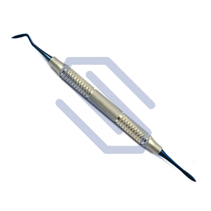 Samroz SM-55500-01 Implant Silver <b>Titanium</b>-Coated Periotomes Placement Dental Instruments Serrated Stainless Steel Manual Set CE - Product Image 4