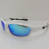 Lunettes de soleil unisexes polarisées pour la randonnée en extérieur, design complet, bonne couverture, verres PC TAC, nez réglable, personnalisables, bleu marine