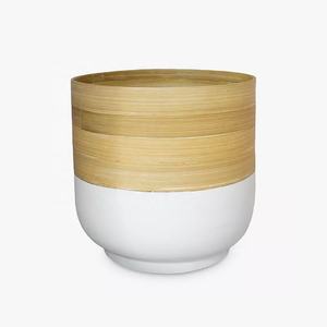 กระถางต้นไม้ทำจากไม้ไผ่สาน,อุปกรณ์ปลูกต้นไม้สำหรับตกแต่งภายในและทำด้วยมือ - Product Image 6