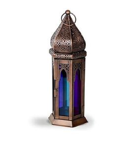 La mejor linterna de metal/vidrio oriental en diseño marroquí, en linternas de Venta caliente de buena calidad - Product Image 4
