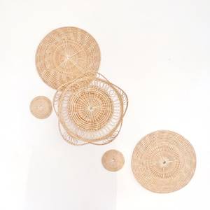 Assiettes naturelles tissées en rotin, faites à la main, assiettes plates en osier écologique pour la décoration de la maison, vente en gros - Product Image 2