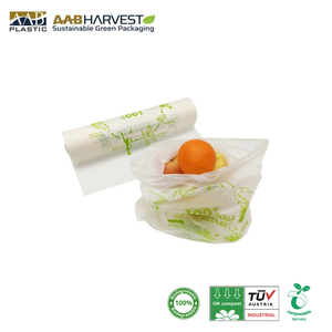 Sac biodégradable en PLA d'amidon de maïs 100%, sac compostable chauve-souris sac de shopping en plastique pour t-shirt - Product Image 2