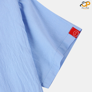 Nouveaux t-shirts pour hommes de haute qualité, 250 g, logo personnalisé, couleur unie, col rond, coupe classique, écologiques, décontractés - Product Image 6