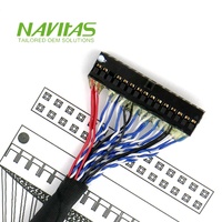 Conjunto de Cable LVDS con Conector Hembra IDC Personalizado para Panel LCD y Placa PCB