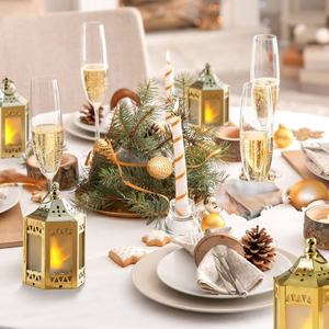 Set of 6 <b>Mini</b> Moroccan Gold Metal Candle <b>Lantern</b> of high quality and completely customization - Product Image 6