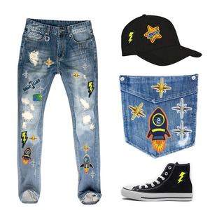 Parche solar personalizado para bordado de ropa, pegatinas con apliques de decoración DIY, OVNI, hierro, venta al por mayor de fábrica - Product Image 5