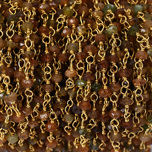 ลูกปัดพลอยทัวร์มาลีนหลายเม็ด925สเตอร์ลิงเงินสร้อยประคำชุบทองสร้อยคอแฟชั่นสำหรับเป็นของขวัญแต่งงาน - Product Image 4