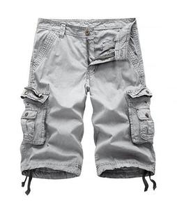 Active Gym Cargo Shorts Hommes Gris Chaud Nouveau Casual Respirant Séchage Rapide Personnalisé OEM Coton Teint Uni Logo Couche Style Délai - Product Image 1