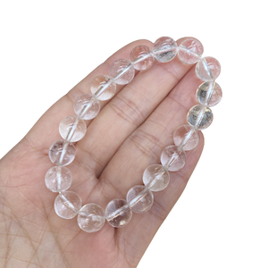 <b>Bracelet</b> Indian Clear Crystal Quartz Stone <b>Bracelet</b> Natural Gemstone Fashion Jewelry <b>Men</b> and Women Gift Energy Meditation - Product Image 2