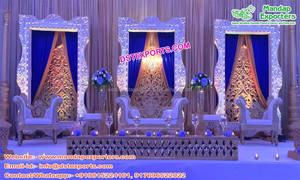 เวทีงานแต่งงานสไตล์เอเชียที่สวยงาม โครงสร้าง FRP สำหรับงานเลี้ยงต้อนรับสุดหรู  โครงหลังเวทีไฟเบอร์ สำหรับงานแต่งงานมุสลิม โครงหลังเวทีไฟเบอร์ ออสเตรเลีย - Product Image 2