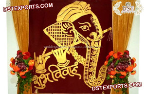 ฉากหลัง Zari แต่งงานสไตล์ปัญจาบ,ฉากหลัง Zari สีสันสดใสสำหรับเวที Mehndi ปัญจาบ - Product Image 5