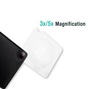 Loupe Premium à lentille extrême 3x/5x45mm, Mini Instrument optique acrylique pliable de poche noir - Product Image 3