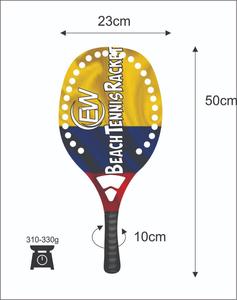 Raquetas de Tenis Playa y Palas de Pádel Personalizadas con Fibra de Carbono y Vidrio, Cara de 20 mm, Peso de 310-330 g, Logotipos y Colores Personalizados - Product Image 1