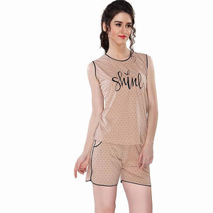 ชุดเสื้อยืดแขนกุดสำหรับฤดูร้อน,ชุดชายหาดดีไซน์มีสไตล์ชุดกางเกงขาสั้น - Product Image 3