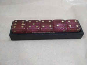 Jeu de dés polyédriques D20 de haute qualité faits à la main en résine acrylique à 6 faces forme carrée pour enfants adultes-Options de pierre en métal - Product Image 6