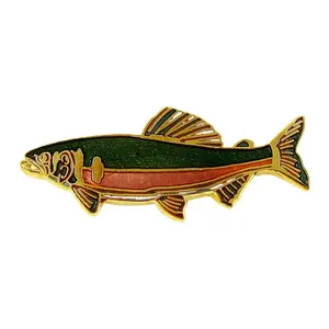 High Quality Gold Plated Enamel Free Sample alfiler de solapa Metal Fish Lapel Pin Custom