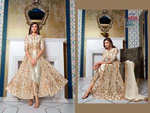 Heavy georgette-vestido anarkali para boda y fiesta - Product Image 3