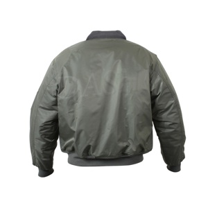 Chaqueta bomber de invierno de alta calidad para hombre, cortavientos de punto en verde salvia, característica de talla grande - Product Image 4
