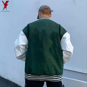 Blouson style Bomber avec lettres brodées pour homme, veste de collège, couleurs brodées, - Product Image 5