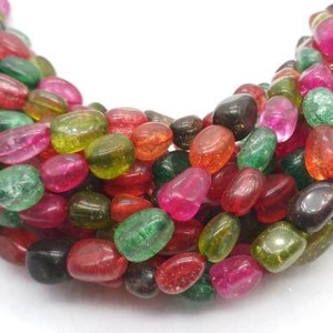 ลูกปัดทัวร์มาลีนธรรมชาติแบบหลายเม็ดลูกปัดทัวร์มาลีนแบบเรียบลูกปัดทัวร์มาลีนแบบเรียบสำหรับทำเครื่องประดับแบบ100% - Product Image 1