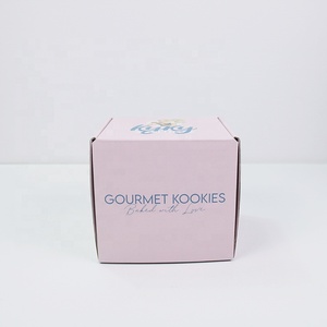Recyclable Corrugated Cardboard Boxes Custom Logo Matt Finish Pink Color <b>Socks</b> Packaging Cute Small Size - Product Image 2