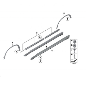 51772990169 OEM 51772990170 coperchio del davanzale della portiera per BMW X1 2013-2015 - Product Image 4