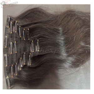 Extensión de cabello humano 100% virgen, extensiones de cabello humano liso y negro - Product Image 6