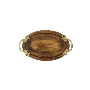 Plateau de service en bois de conception personnalisée, plat de service fait à la main d'excellente qualité, plateau de service de forme personnalisée, meilleure vente - Product Image 2