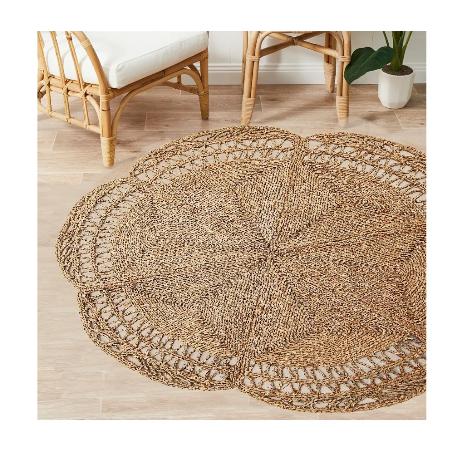 Naturale eco-friendly alghe decorativo pavimento tappeto fatto a mano e tappeti tappeto per la decorazione domestica