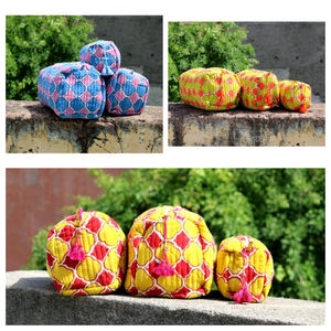 Toiletry <b>Bags</b> Block Printed Waterproof Washable <b>Makeup</b> Cosmetic Travel <b>Bags</b> with Pockets Gift for Her Christmas Gift Zipper <b>Bags</b> - Product Image 4