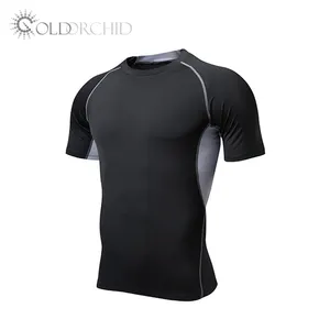 New OEM brand Men's Gym T Shirt Sport Running Fitness Short Sleeve Mens Sport T Shirt