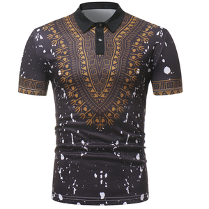 Polo con estampado Digital brillante para hombre, novedad, 2021 - Product Image 3
