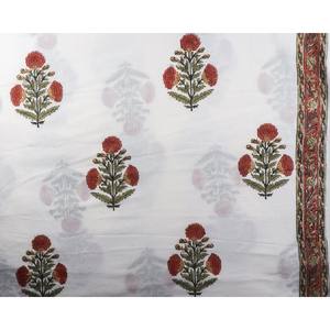 Imprimé floral coton peint à la main Robe légère indienne Robe tissu cour polyvalent pour rideaux couverture de voiture jouets femmes vêtements - Product Image 5