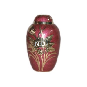 Ashes Adult Cremation Urns Unique Style Modern Design <b>Memorial</b> <b>Keepsake</b> Brass Metal Cremation Urns Container Jar Pot Usage - Product Image 2