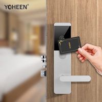 Hotel de 5 estrellas cerradura de la puerta sistema sin llave electrónica de Control de acceso RFID tarjeta inteligente cerradura de puerta del Hotel con el Software de gestión de
