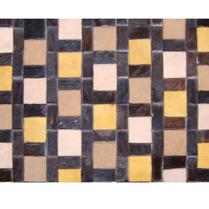 Alfombras de retales de piel de vaca, tapete de cuero hecho a mano para exteriores e interiores, la mejor calidad - Product Image 1