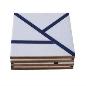 Sous-verre à thé en marbre élégant, sous-verre à boisson, sous-verre à boisson de luxe, support de vaisselle avec vente avec taille personnalisée - Product Image 1