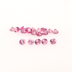 Pierres gemmes lâches de coupe ronde à facettes de tourmaline rose naturelle de 2mm - Product Image 6