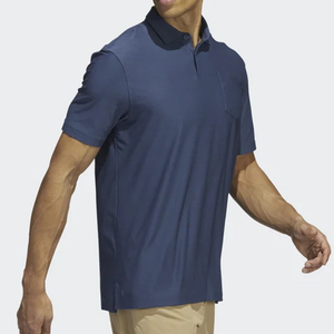 Chemises de golf pour hommes, coupe classique, logo personnalisé, style sportif ajusté, tissu sergé, manches courtes, séchage rapide, écologiques, OEM/ODM - Product Image 3