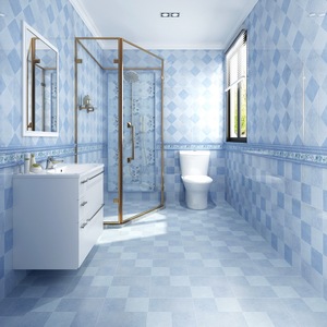 Carrelage mural en céramique émaillée antidérapante 15 cm bleu ciel pour cuisine, surface résistante aux acides, <span class=keywords><strong>salle</strong></span> <span class=keywords><strong>de</strong></span> <span class=keywords><strong>bain</strong></span> familiale, carrelage <span class=keywords><strong>de</strong></span> sol en brique réfractaire - Product Image 1