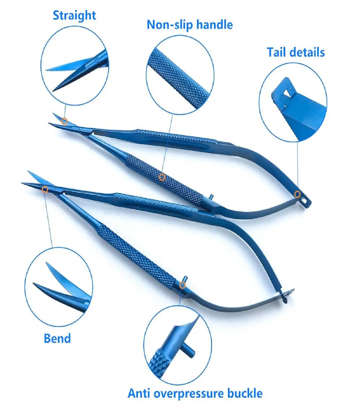 Titanium CASTROVEIJO Micro Scissors WECKER Rhinoplasty/ENT/Plastic Surgery Instruments Best and Approved Quality Tools