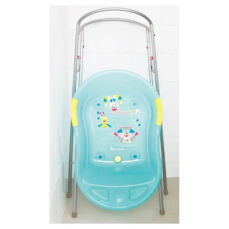 hot sell solid strong frame design baby bath meet EN certificated commercial safety newborn bathtub set with frame stand